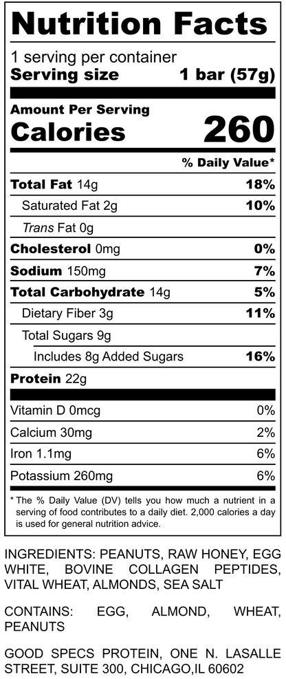 Peanut Butter Protein Bars (12 count)